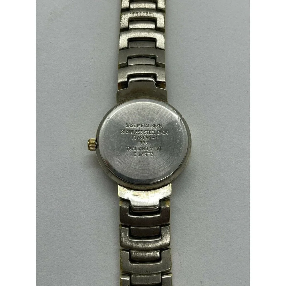 Anne Klein 10/3050-1 Women's Watch Link Bracelet Roman Numerals 2 Tone Date